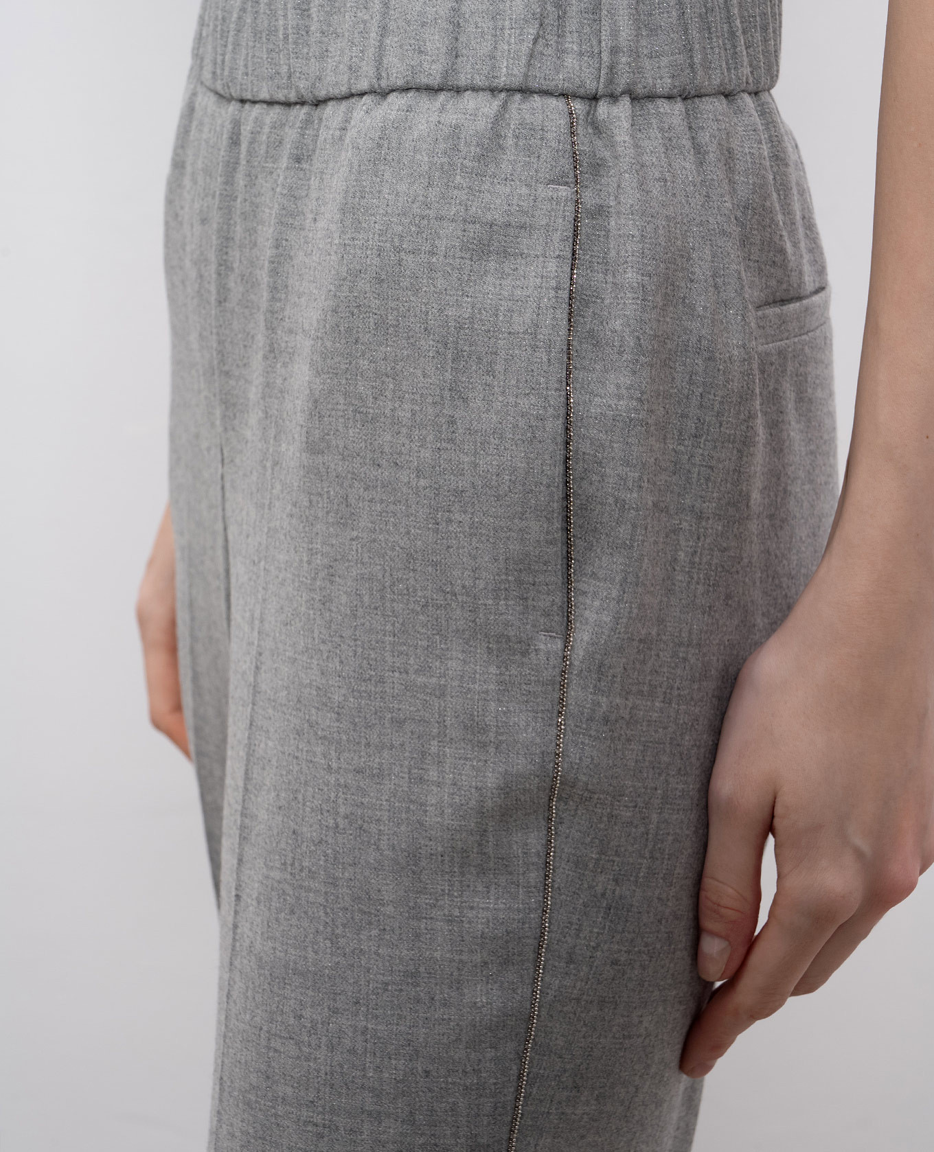 Gray wool pants Peserico 5