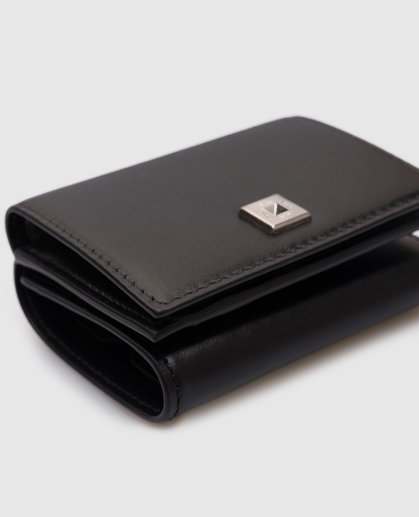 Black leather wallet with logo Max Mara 4