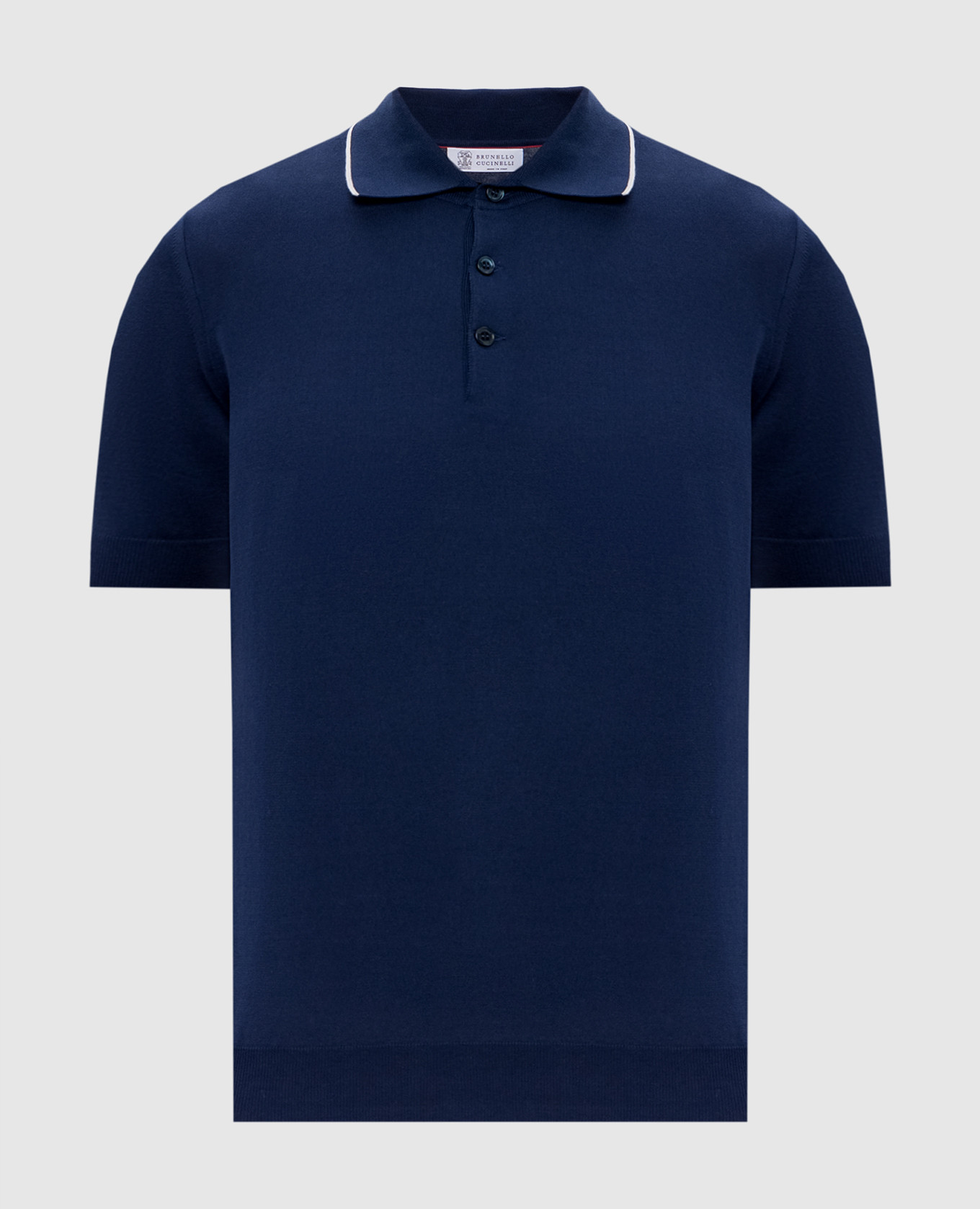 

Blue polo with contrast piping Brunello Cucinelli