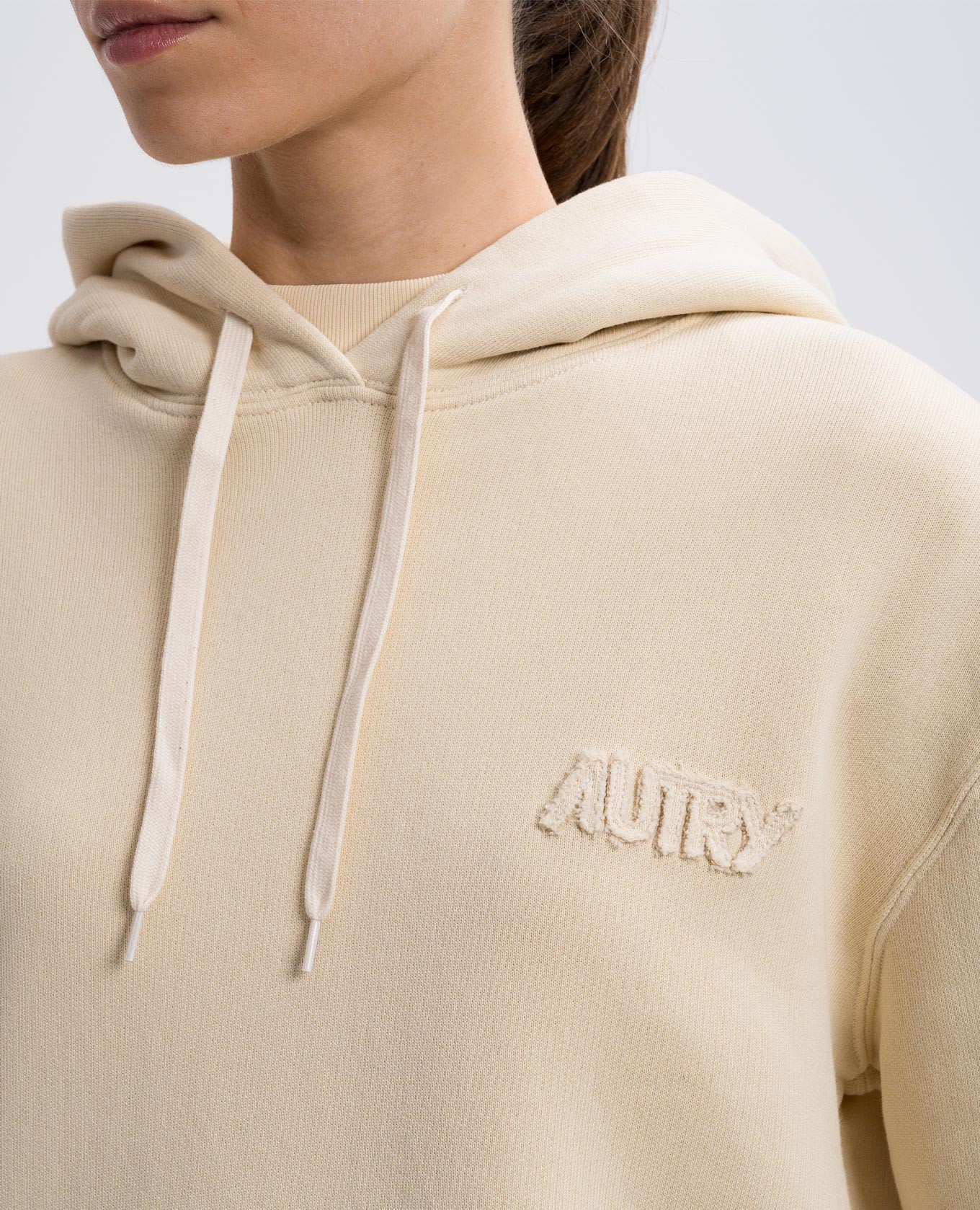 

Beige hoodie with logo patch AUTRY