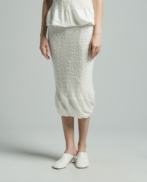 Jil Sander White openwork skirt J02MA0194JTN332