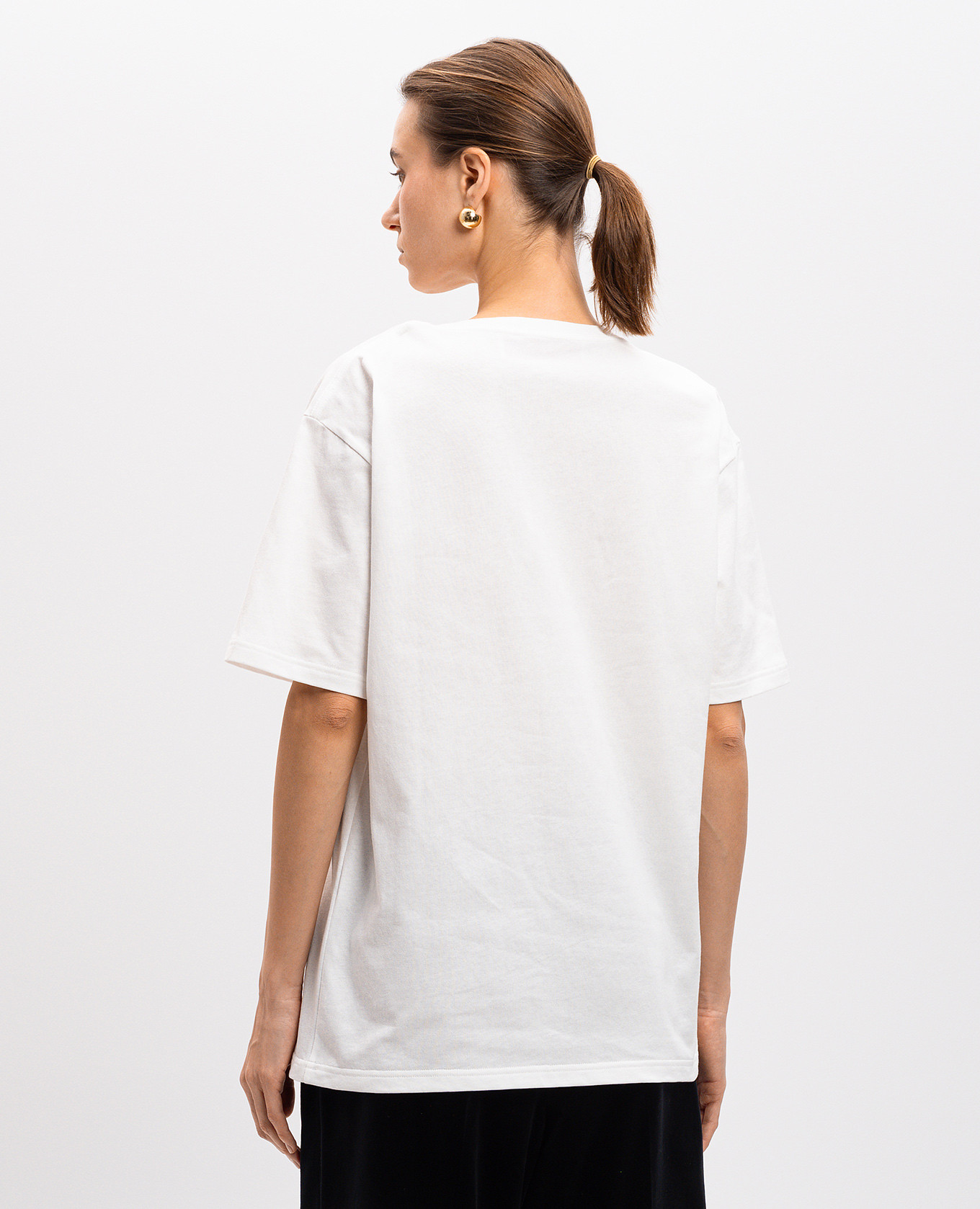 White t-shirt with CHEZ VALENTINO print Valentino 4