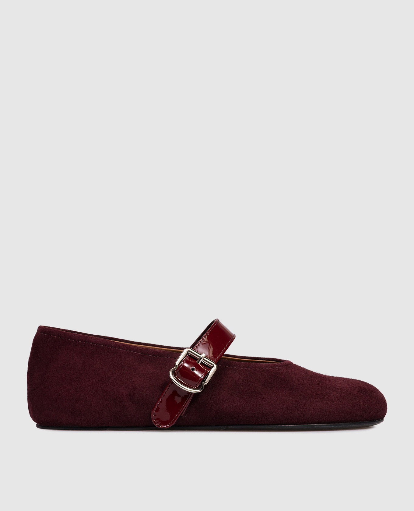 

Burgundy suede ballet flats Babe Pay Pls