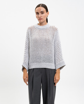 Peserico Gray alpaca wool sweater S99397F0309216