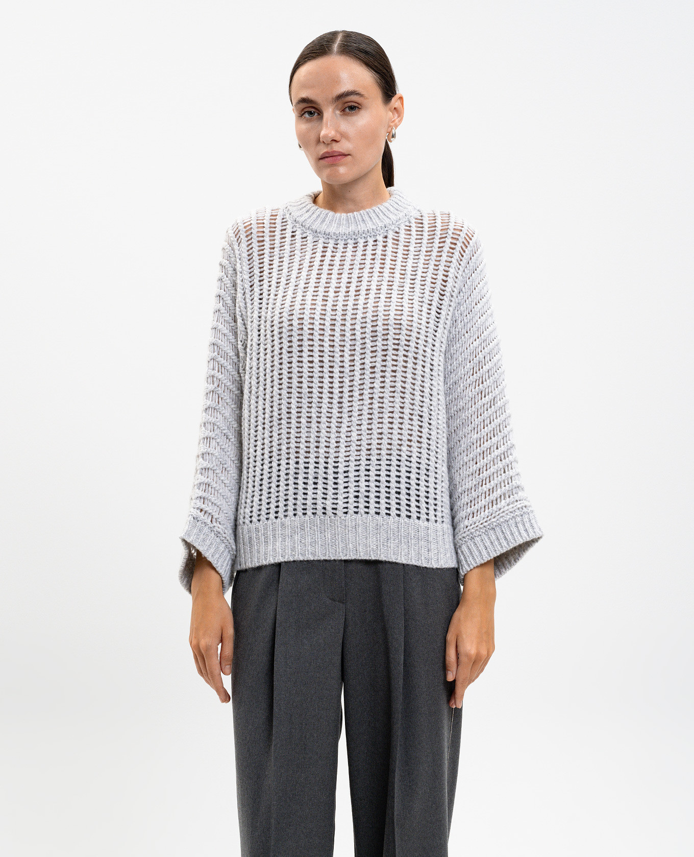 

Gray alpaca wool sweater Peserico, Grey