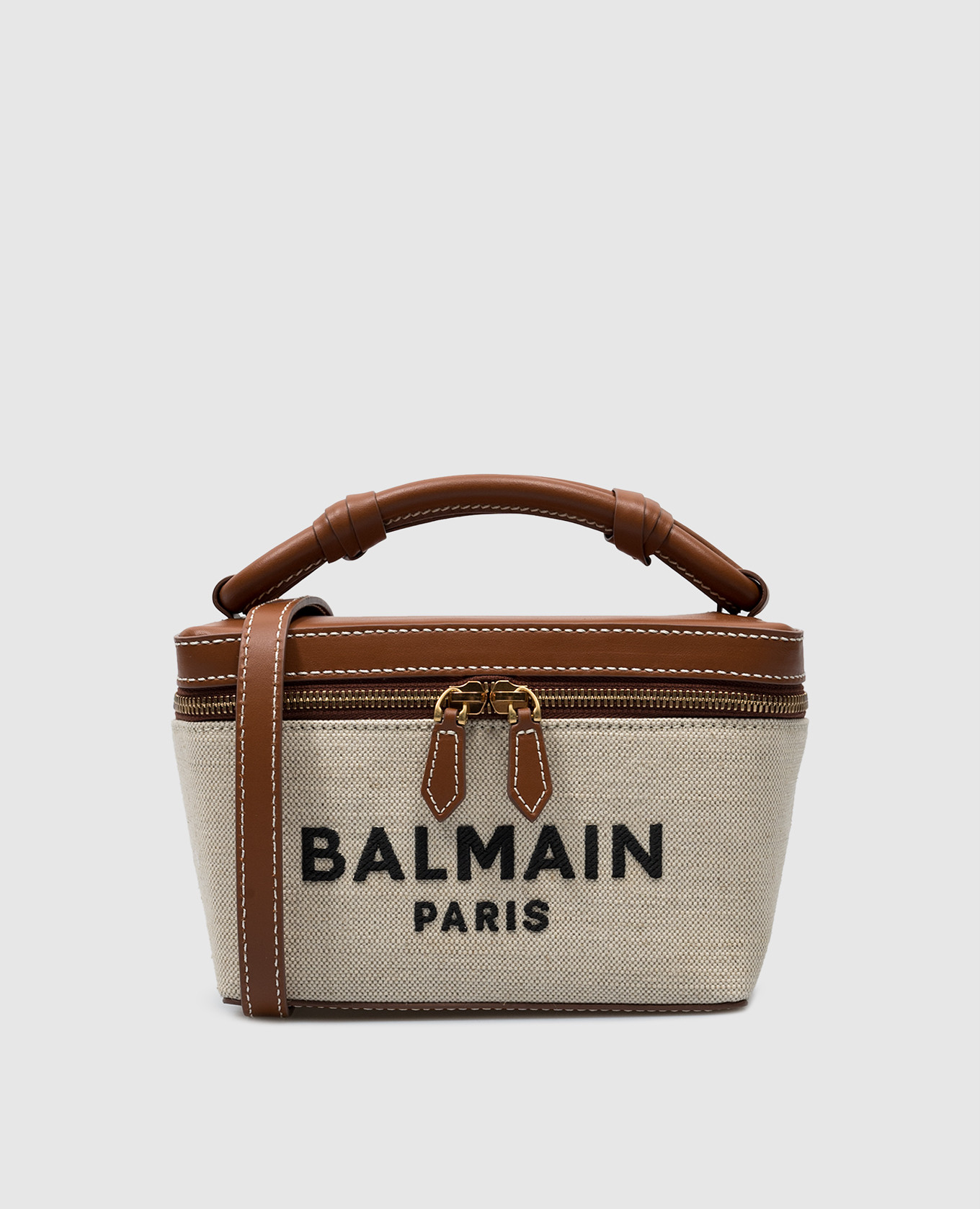 

Beige B-Army bag with logo embroidery Balmain