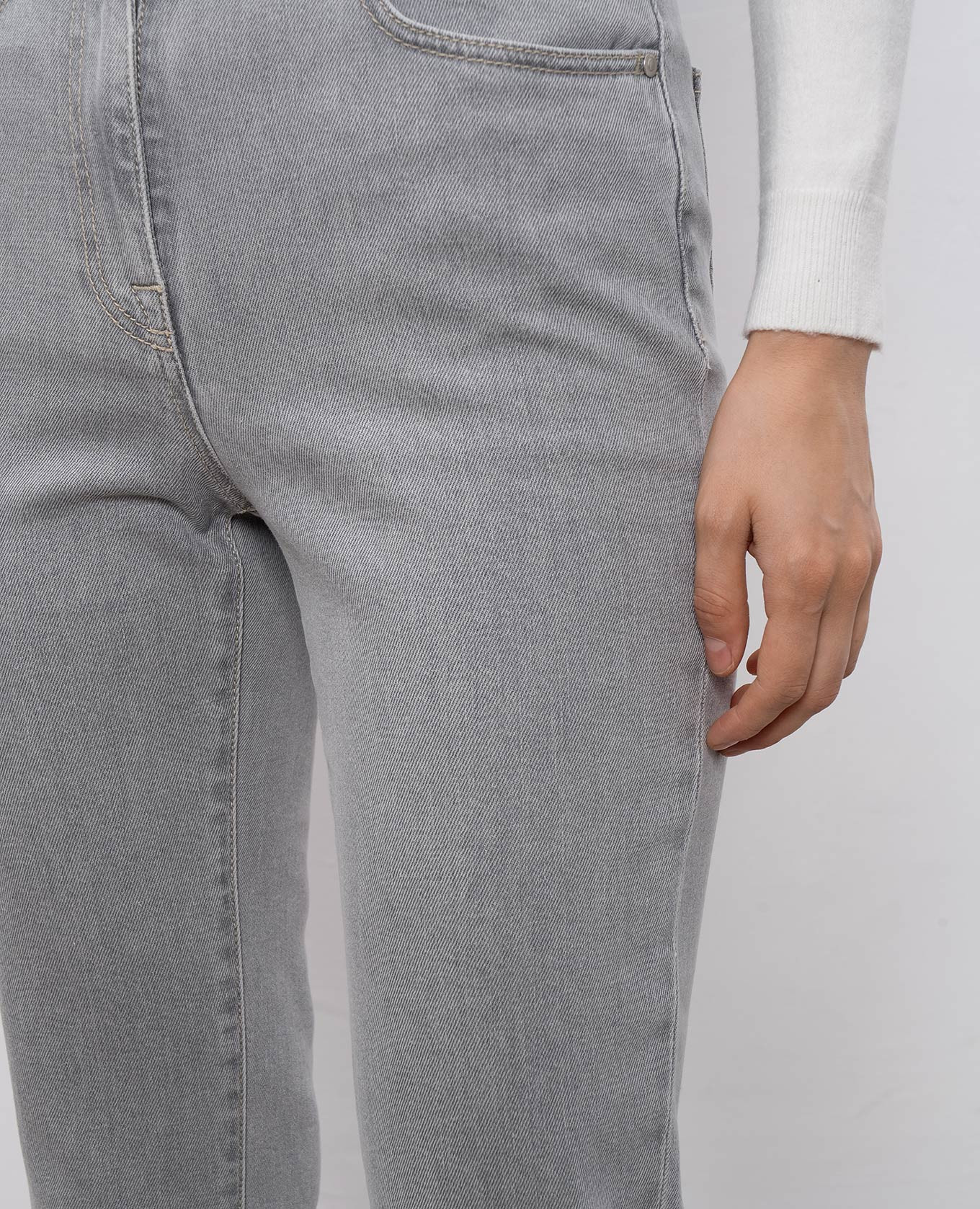 

Grey jeans with logo Peserico