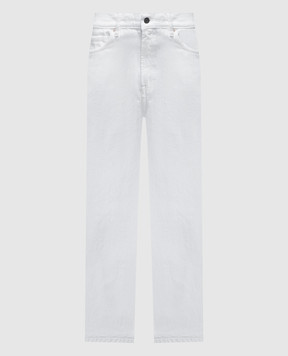 WARDROBE.NYC White jeans with logo patch W2048PC