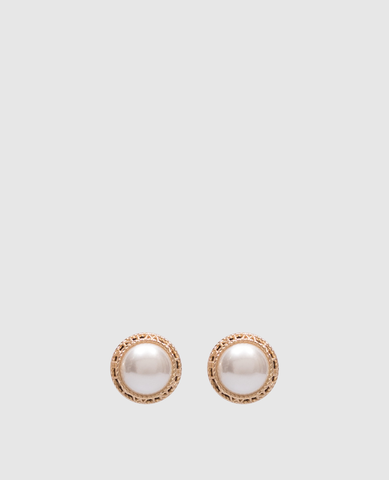 

White earrings with logo Twinset