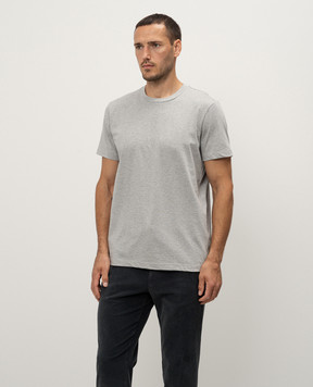 Peserico Gray t-shirt with logo print R55000J0Q202358