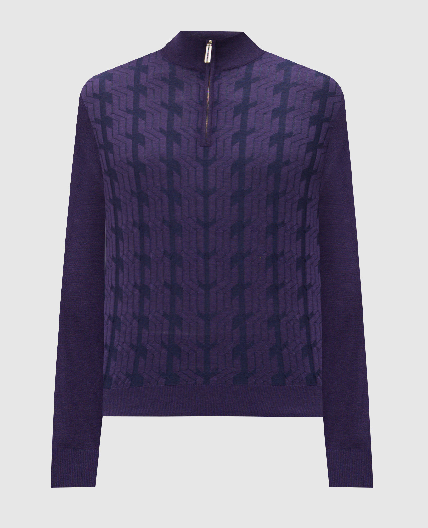 

Purple cashmere and silk patterned jumper Stefano Ricci, Violet