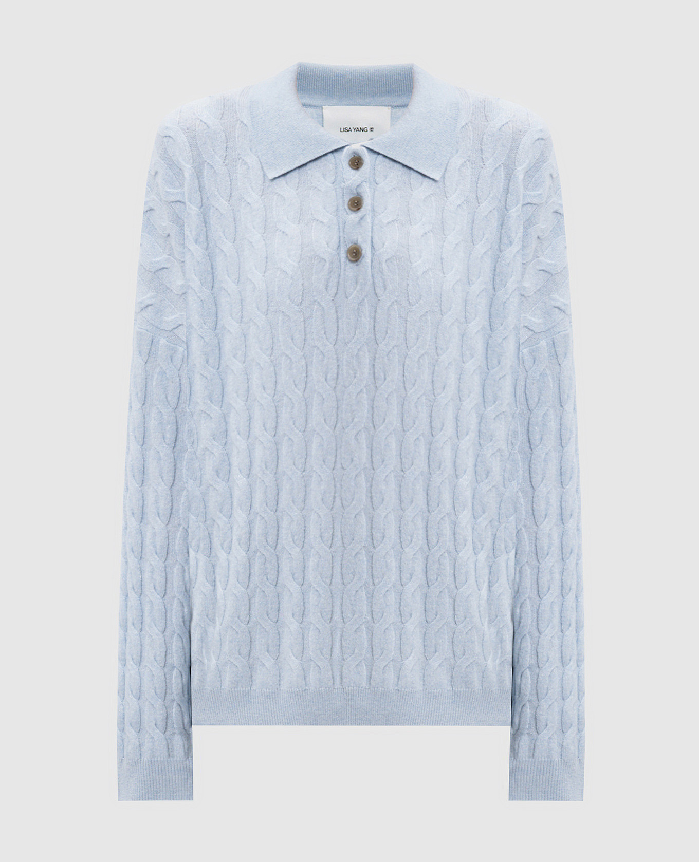 Magnolie Sparkle blue sweater with textured pattern LISA YANG