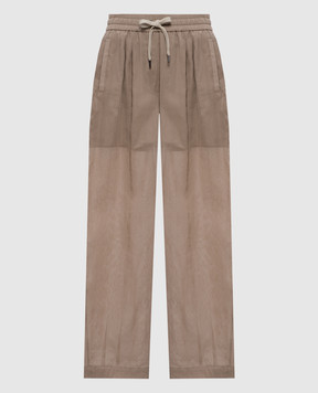 Brunello Cucinelli Beige Track Pants MH911VE799