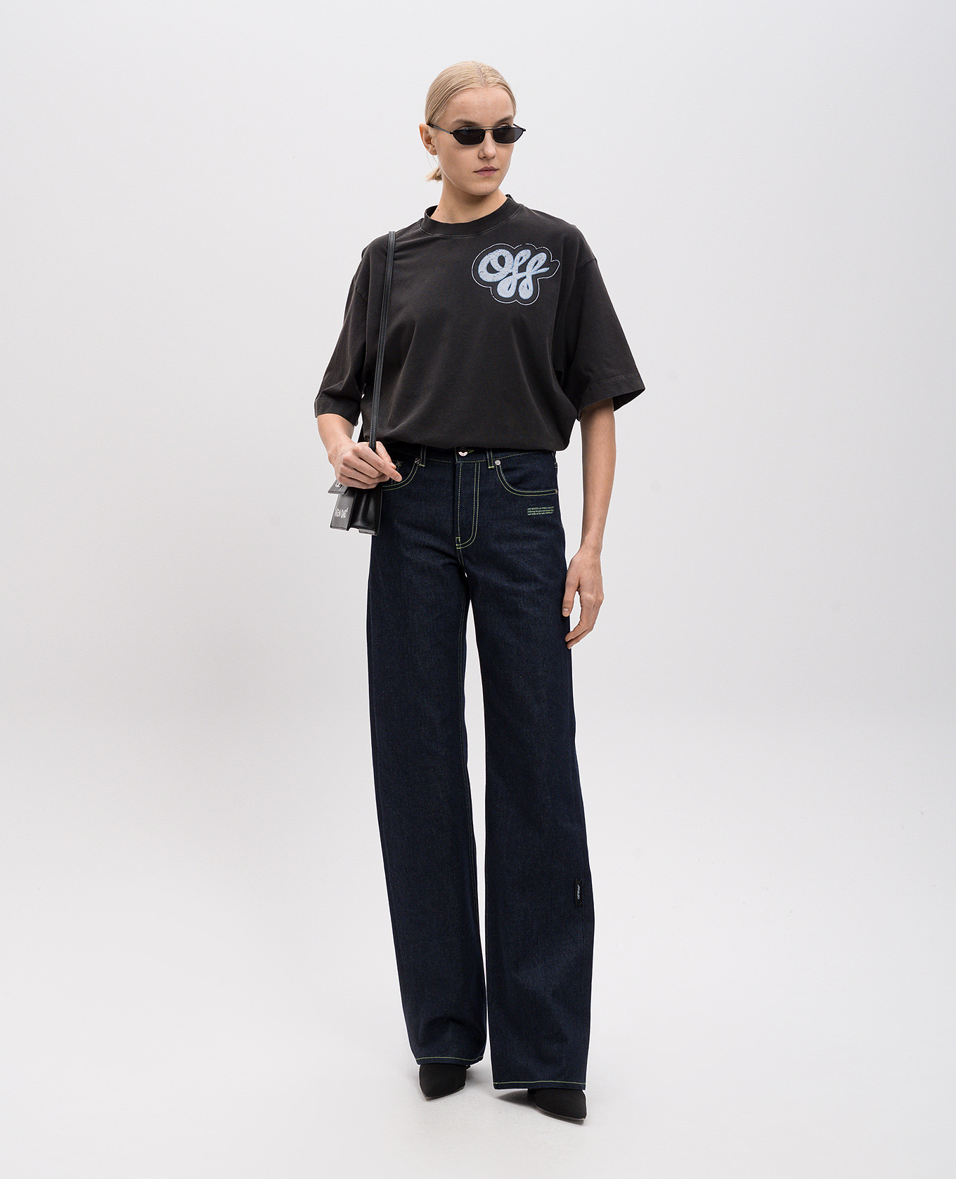 

Grey T-shirt with logo print Off-White