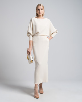 Jacob Lee Beige silk dress WSD006SS24PW