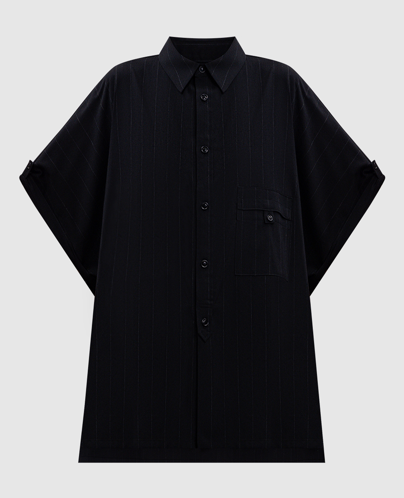 Black striped wool shirt Y`S Yamamoto