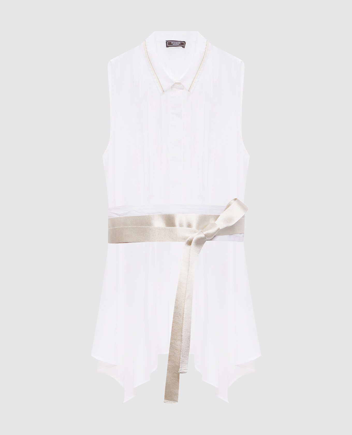 

White blouse with linen Peserico