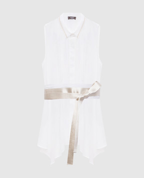 Peserico White blouse with linen E08078A08372