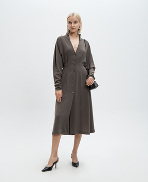 Philosophy di Lorenzo Serafini Khaki shirt dress A04385719