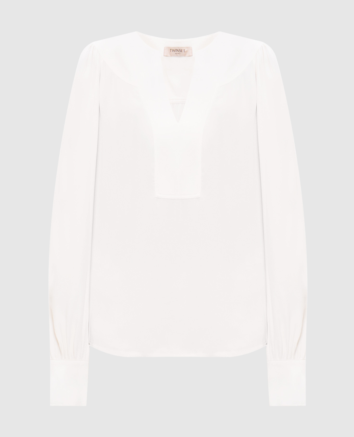 

Beige blouse with drapery Twinset