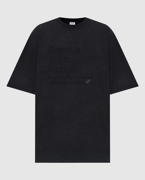 VETEMENTS fashion t-shirts in hotsell black size L