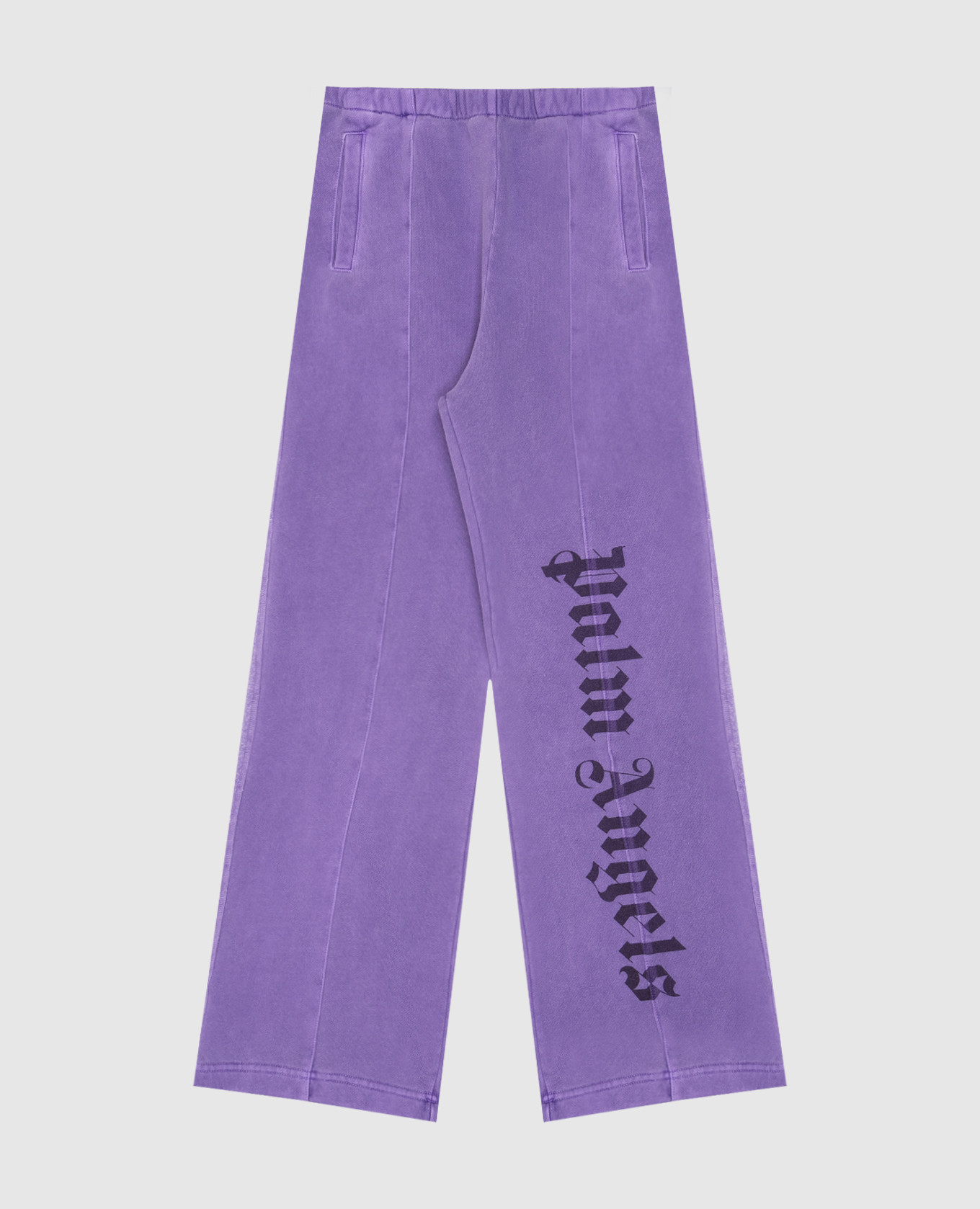 Children's purple sweatpants with logo palm angels