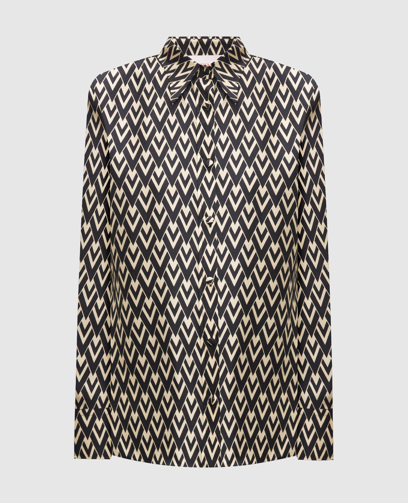 Black TOUTE LA V silk blouse Valentino