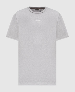 Peserico Grey T-shirt with logo print R55000J0Q302358