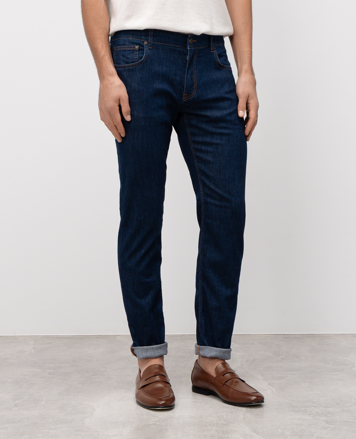 

Neranom blue jeans with logo patch Marco Pescarolo