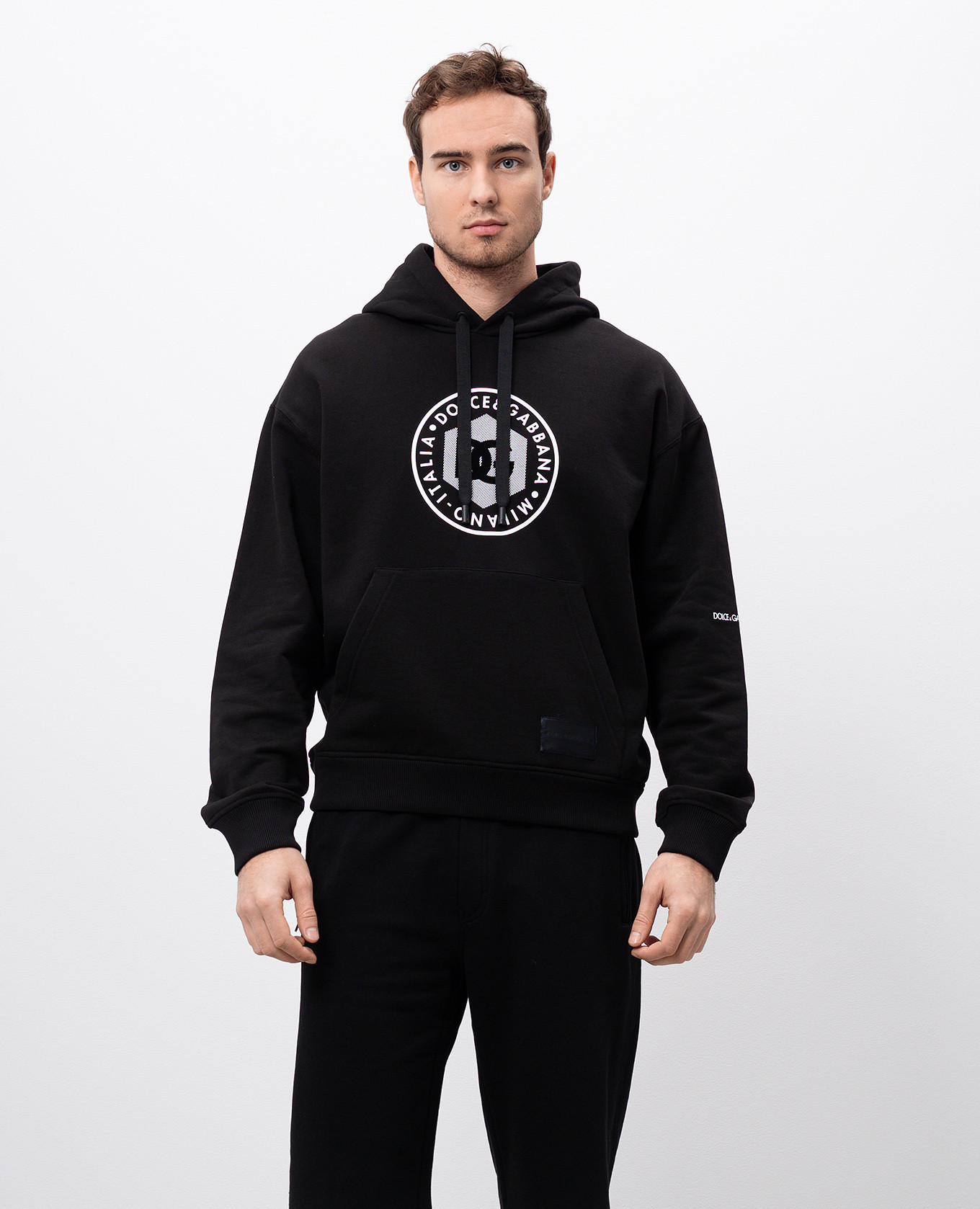 

Black hoodie with contrasting logo Dolce&Gabbana
