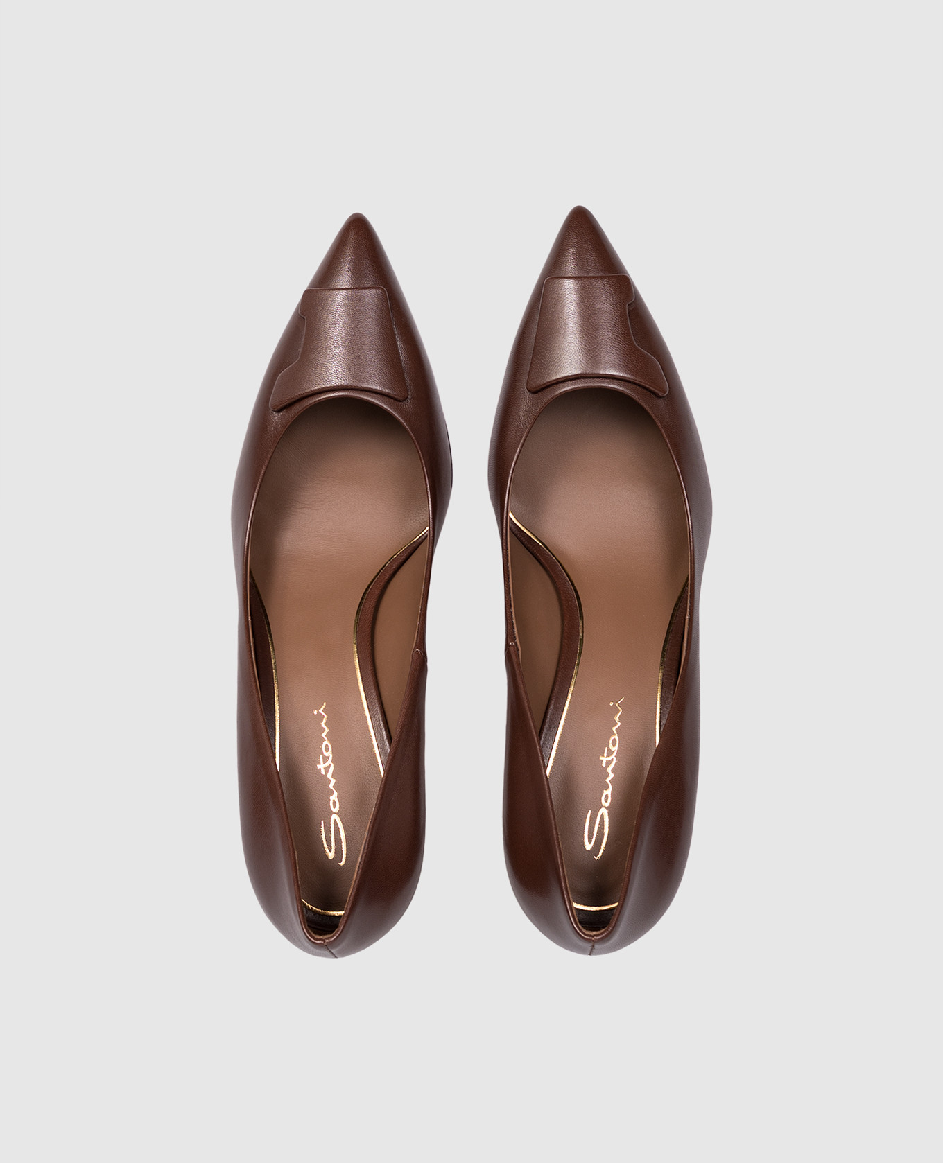 

Brown leather shoes Santoni
