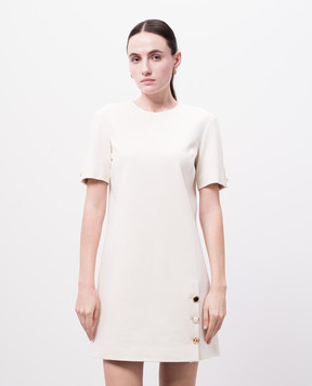 Twinset White mini dress with logo 251TP2133