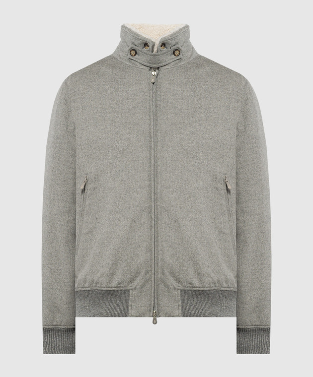 Brunello Cucinelli - Gray cashmere jacket MM4006889 - shop with