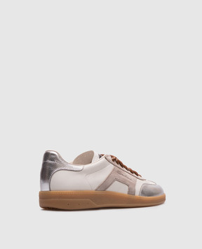 Santoni White leather sneakers with logo WBPL61244FARSPSX