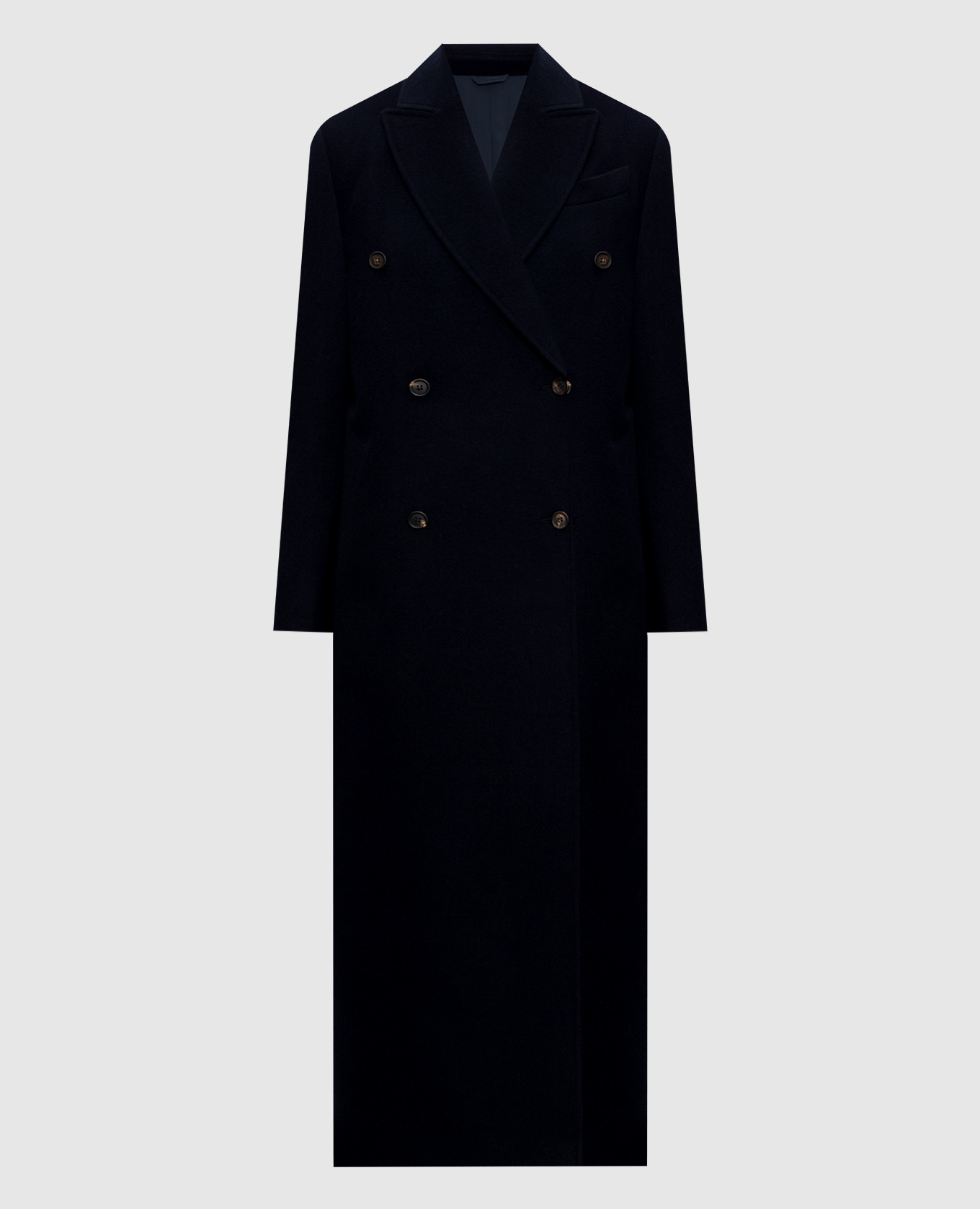 Blue wool coat Brunello Cucinelli