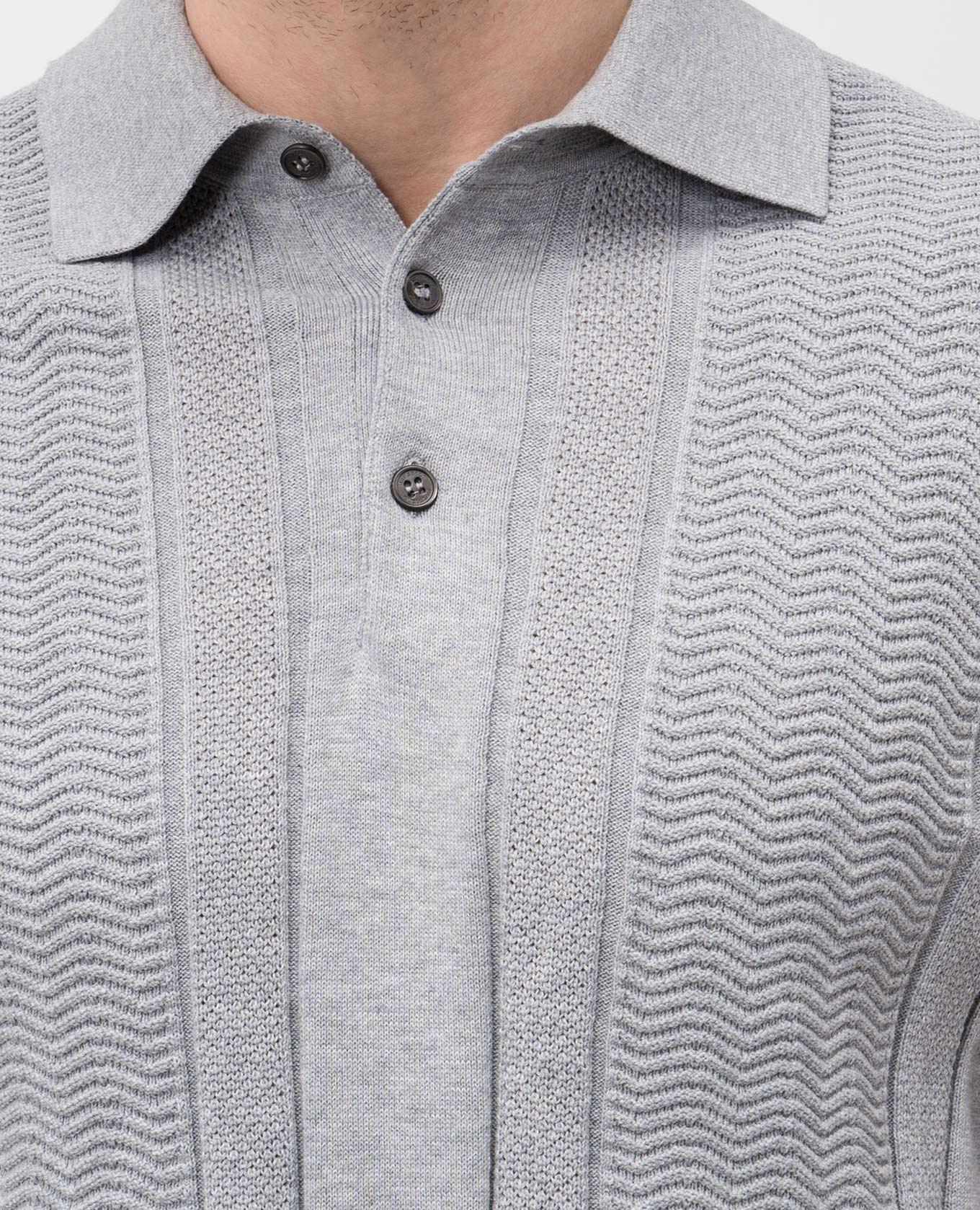 

Gray polo with pattern Brunello Cucinelli, Grey
