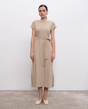 Enrico Mandelli Beige linen dress 1KD32A5664