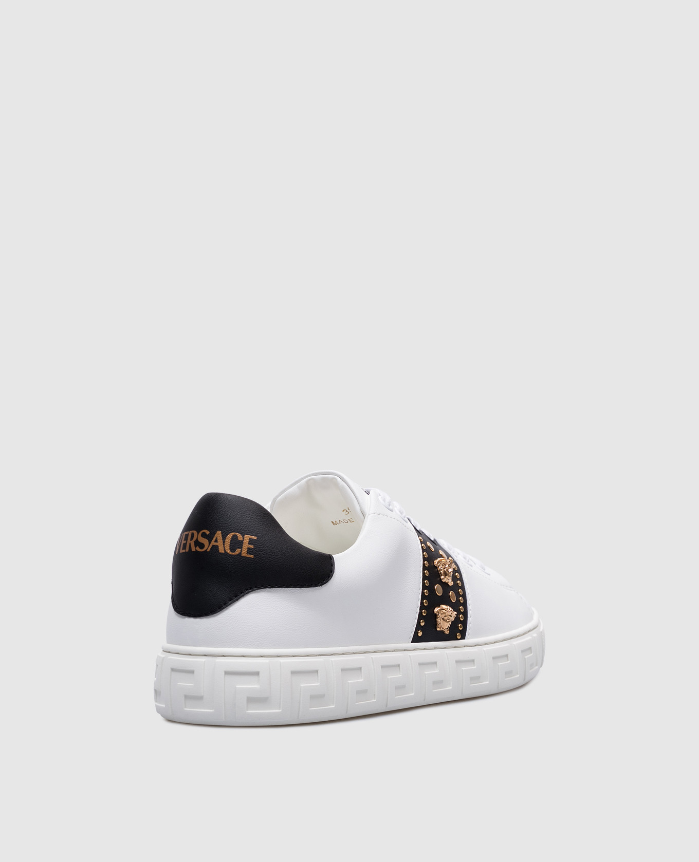 

White Greca sneakers with logo Versace