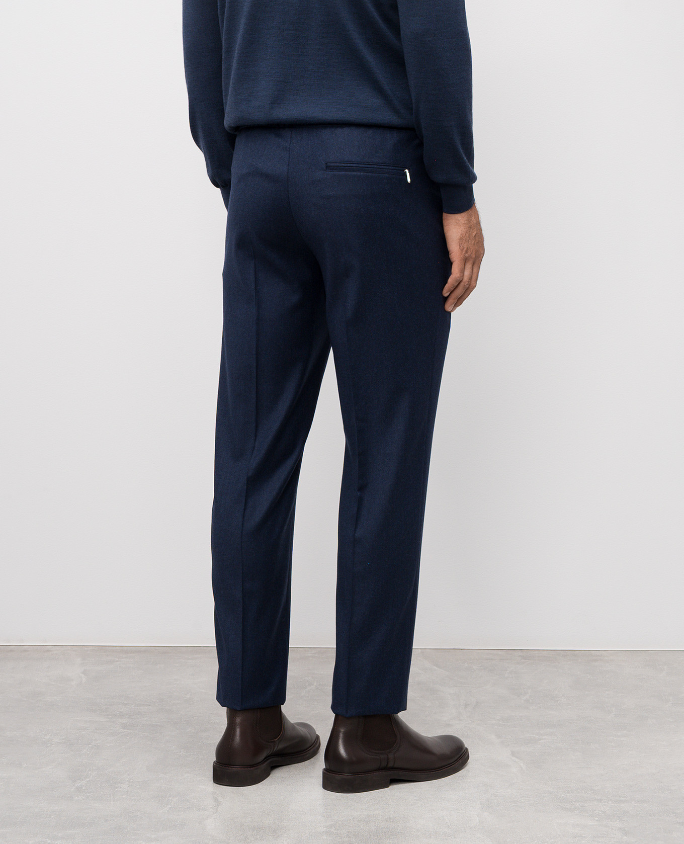 

Blue wool and cashmere pants Bertolo Cashmere