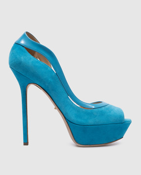 Sergio Rossi Blue suede shoes A59360