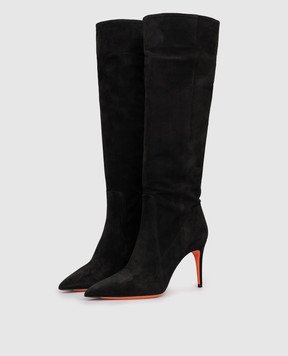 Santoni Black suede boots WSID71836HI2SAEA