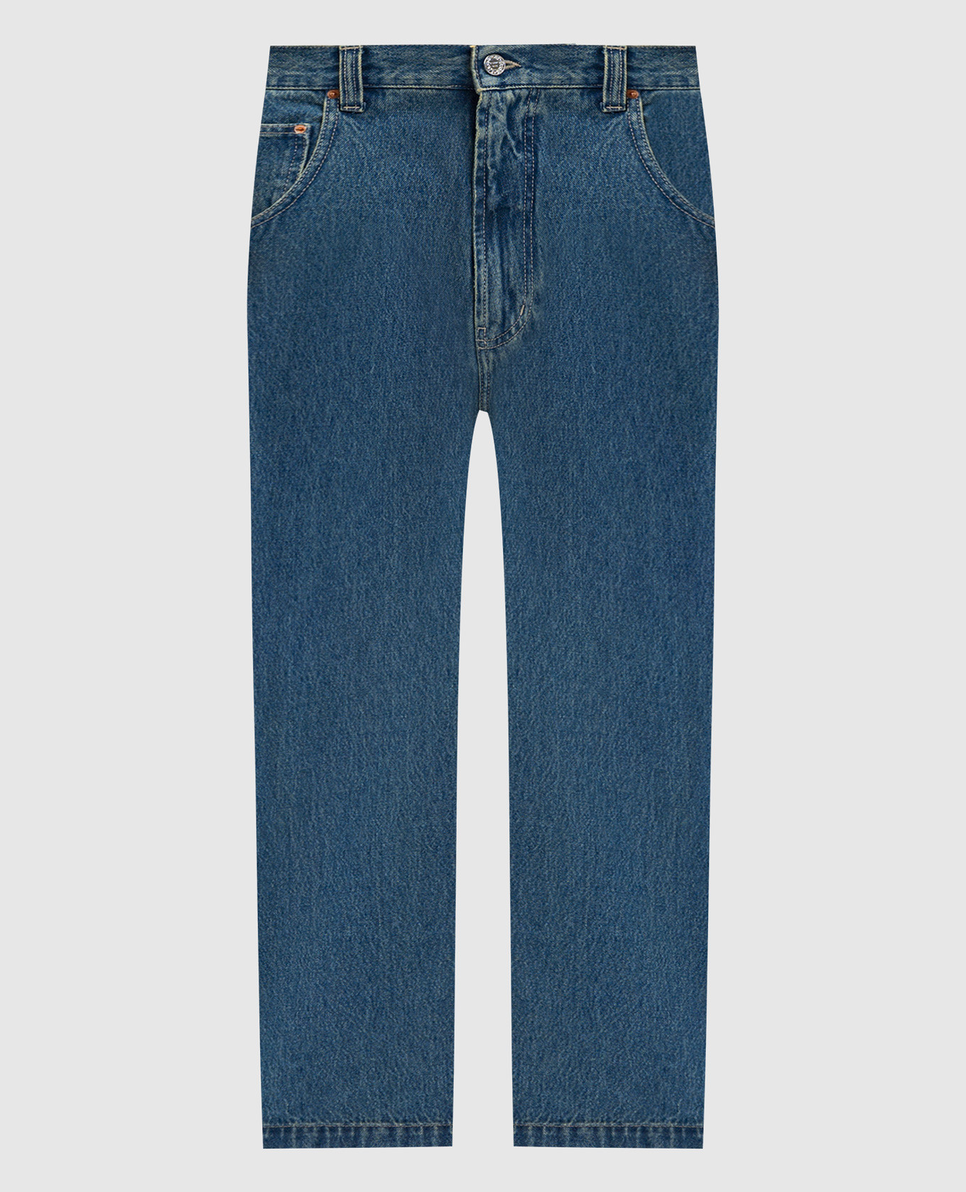 

Blue jeans with logo patch Vetements