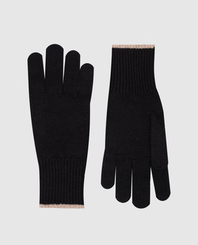 Brunello Cucinelli Black cashmere gloves M2293118