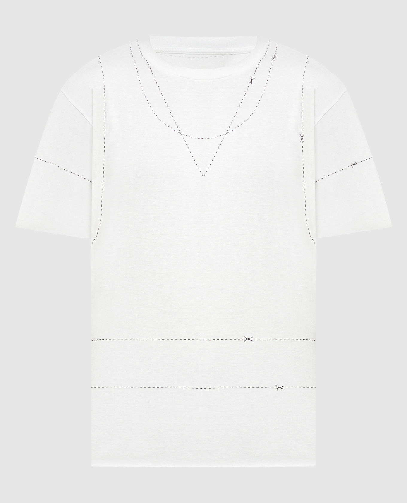 White t-shirt with a print maison margiela mm6