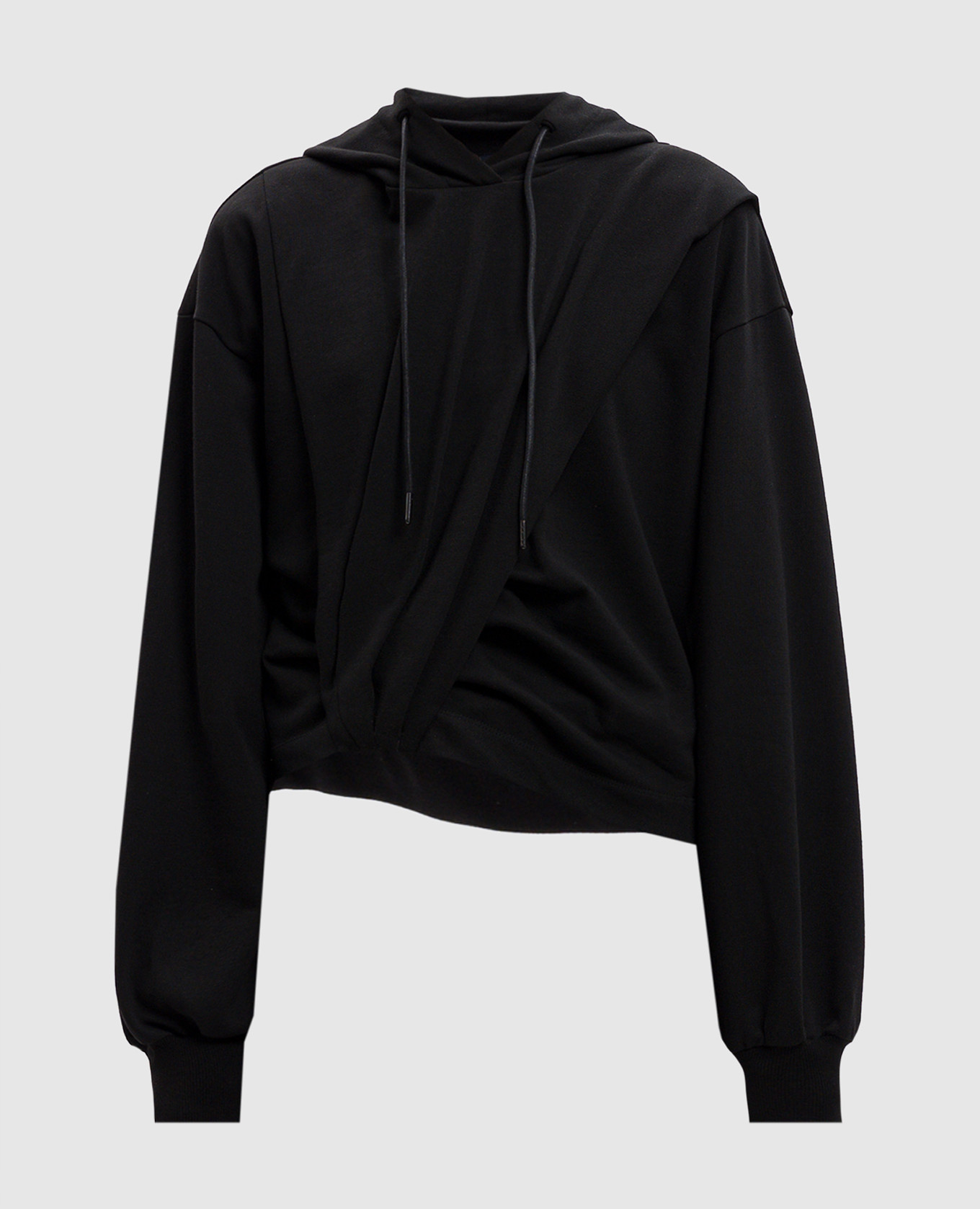 Black hoodie with drape Juun.j