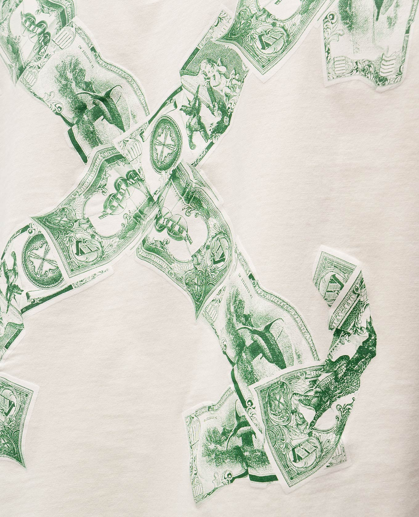 

Beige T-shirt with Cash Arrow logo print Off-White