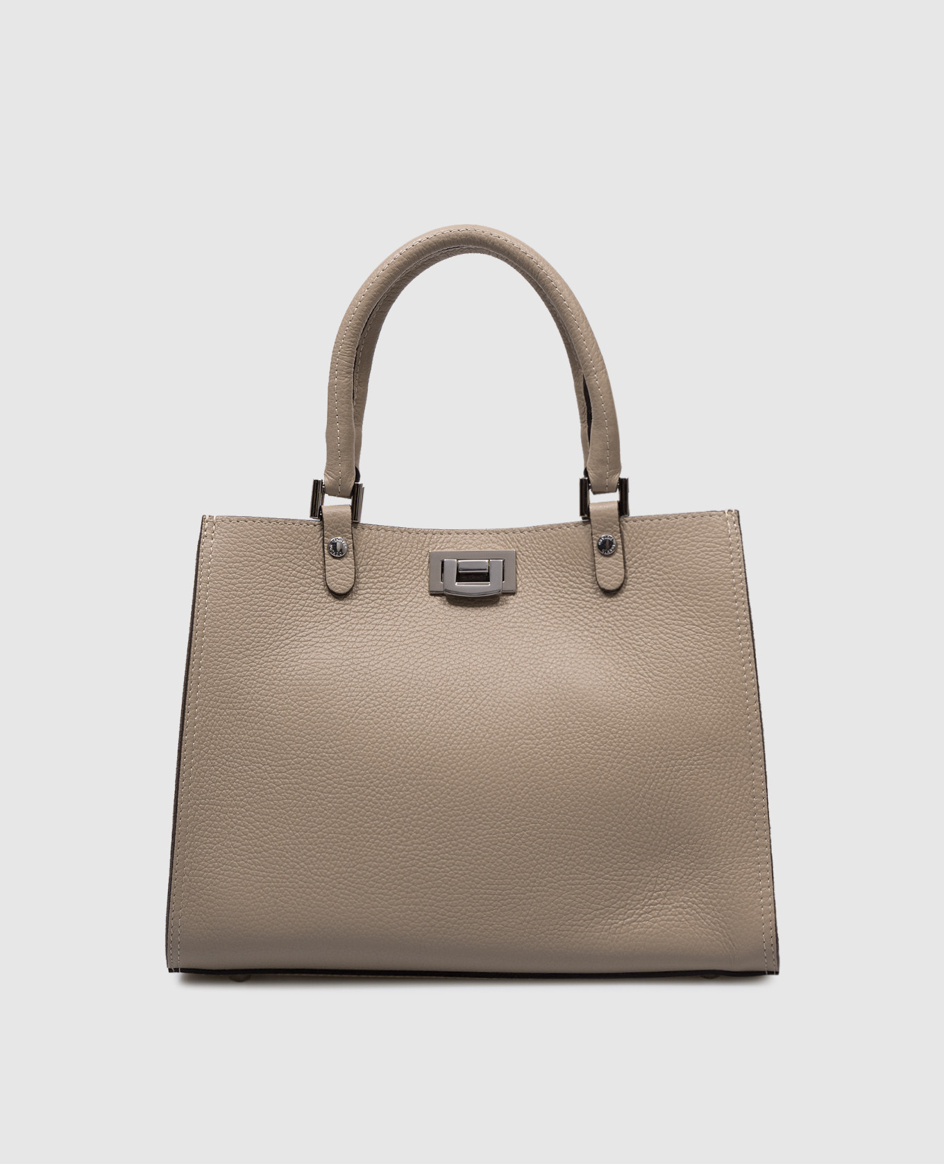 

Beige leather tote bag with logo Gianni Notaro