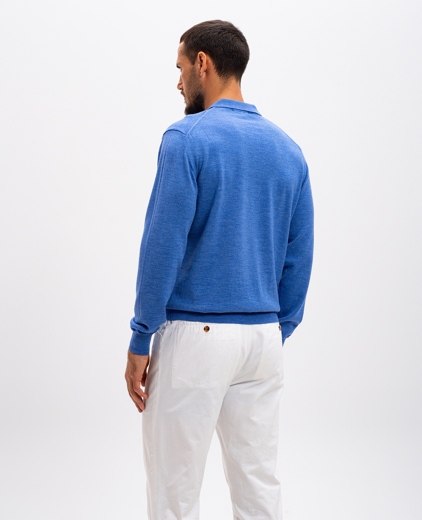 

Blue merino wool polo shirt Cashmere&Whiskey, Light blue