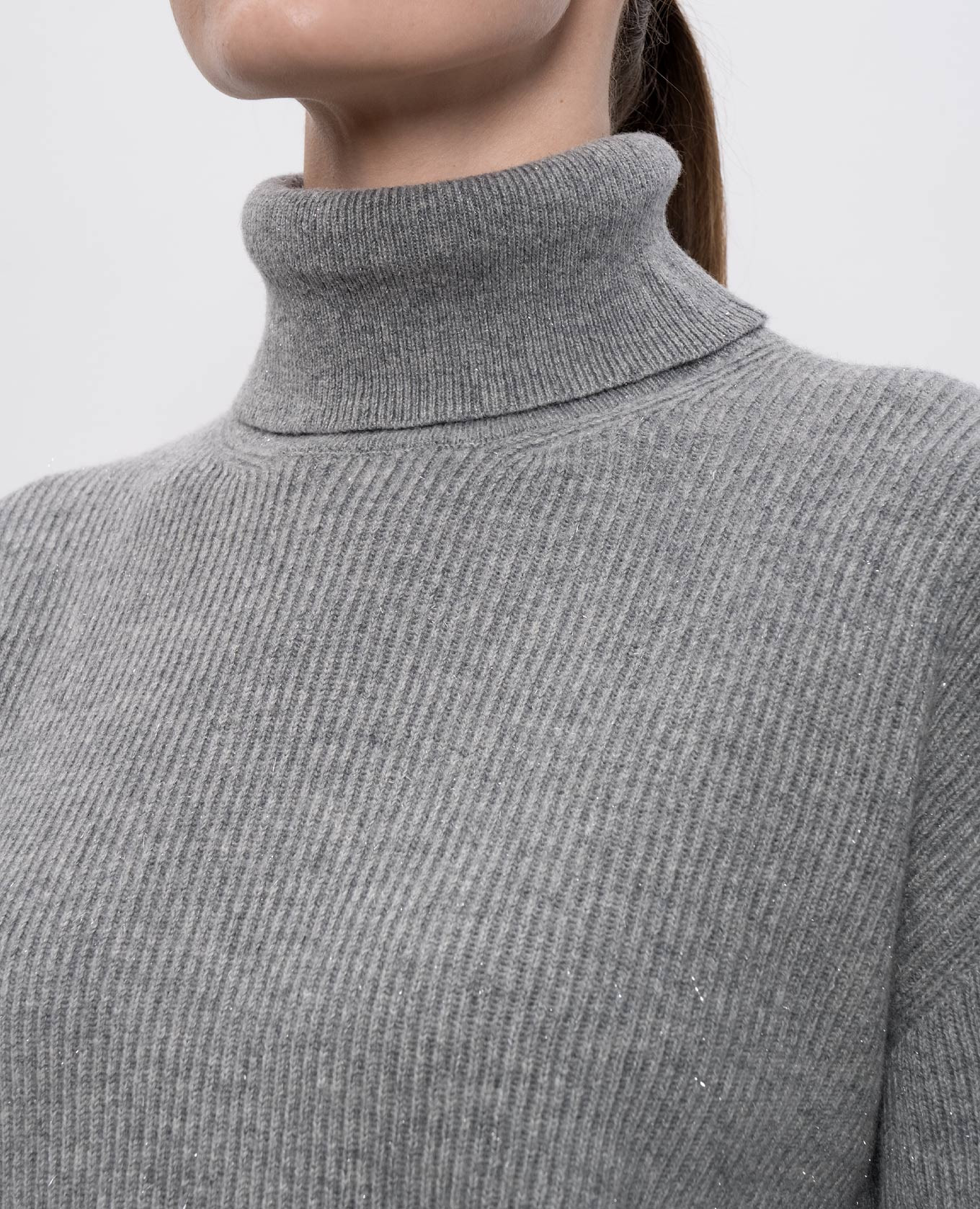 

Gray sweater with wool and silk Peserico, Grey