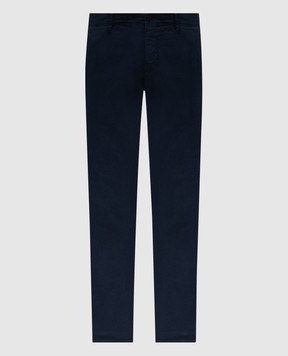 Incotex Blue pants with logo embroidery 18S10090871